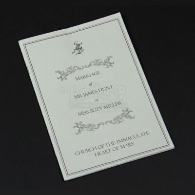 RUSH - James & Suzy Hunt Wedding Orders of Service (RP104)