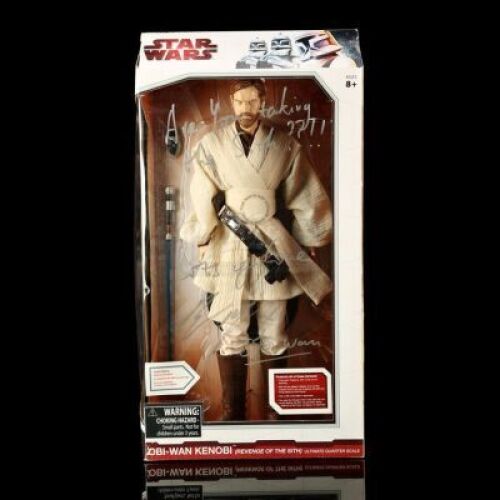 Lot # 126 - Ewan McGregor Autographed Jumbo Obi-Wan Kenobi (LFL Charity Auction)