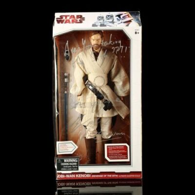 Lot # 126 - Ewan McGregor Autographed Jumbo Obi-Wan Kenobi (LFL Charity Auction)