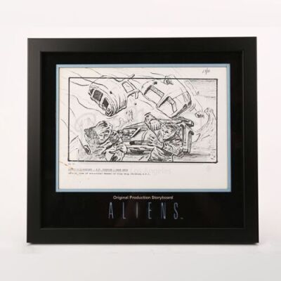 Lot # 7 - ALIENS - Original Production Storyboard - Drop Ship Explodes