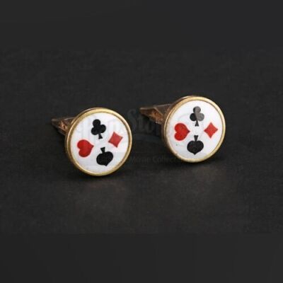 Lot # 18 - BATMAN - Joker (Jack Nicholson) Pair of Cufflinks