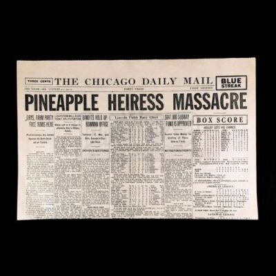 Lot # 34 - CHICAGO - "Pineapple Heiress Massacre" Newspaper