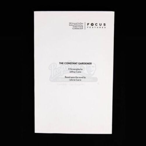 Lot # 43 - CONSTANT GARDENER, THE - Award Consideration Script