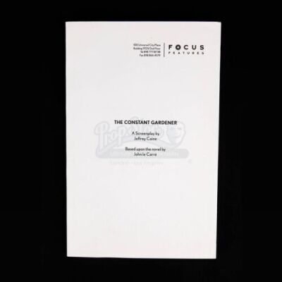 Lot # 43 - CONSTANT GARDENER, THE - Award Consideration Script