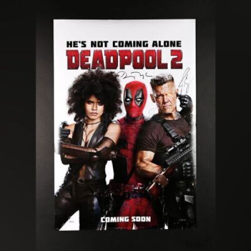 Lot # 53 - DEADPOOL 2 - Ryan Reynolds and Josh Brolin Signed US 1 Sheet Poster