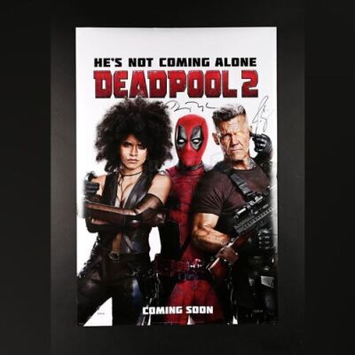Lot # 53 - DEADPOOL 2 - Ryan Reynolds and Josh Brolin Signed US 1 Sheet Poster