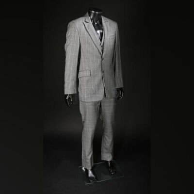 Lot # 57 - DRACULA (TV SERIES 2013) - Alexander Grayson (Jonathan Rhys Meyers) Grey Checked Stunt Suit