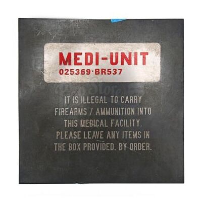 Lot # 67 - DREDD - Medi-Unit Sign