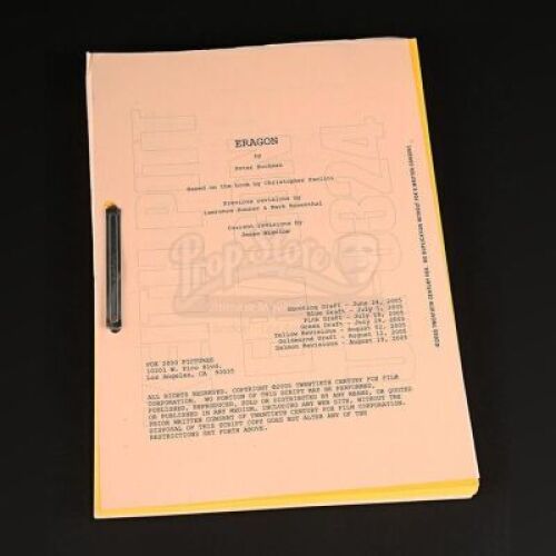 Lot # 71 - ERAGON - Production-Used Script