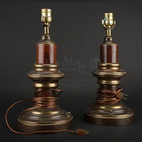 Lot # 73 - ETERNAL SUNSHINE OF THE SPOTLESS MIND - Pair of Joel Barish's (Jim Carrey) Lamp Bases