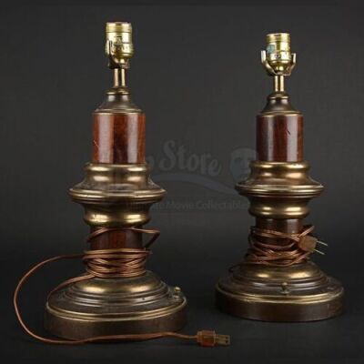 Lot # 73 - ETERNAL SUNSHINE OF THE SPOTLESS MIND - Pair of Joel Barish's (Jim Carrey) Lamp Bases
