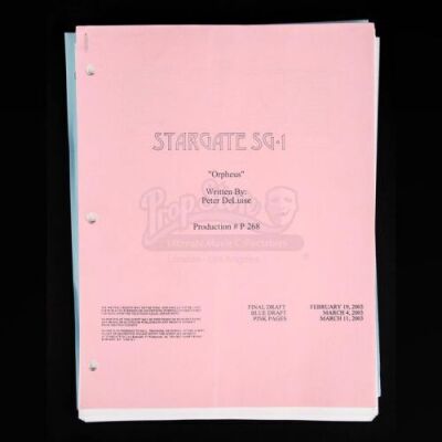 Lot # 178 - STARGATE SG-1 - Set of "Orpheus" Episode Scripts