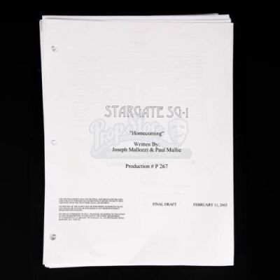 Lot # 179 - STARGATE SG-1 - Set of "Homecoming" Episode Scripts