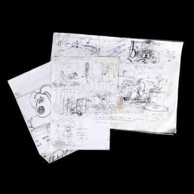 Lot # 192 - WALLACE & GROMIT: THE CURSE OF THE WERERABBIT - Set of Storyboards