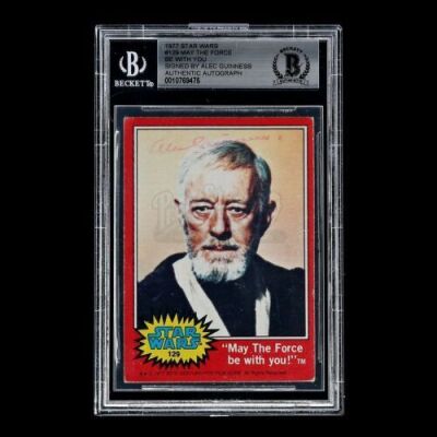 Lot # 616 - Autographed Obi-Wan Kenobi (Alec Guinness) Trading Card