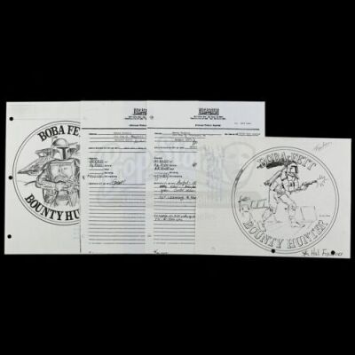 Lot # 163 - Boba Fett Coin Sign Off Sheets