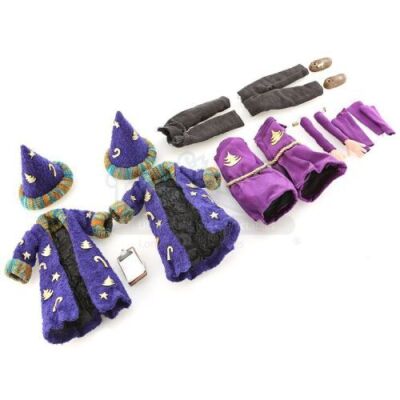 Lot # 28 - S2E11 - "Abed's Uncontrollable Christmas": Two Professor Duncan (as portrayed by John Oliver) Christmas Stop-Motion Costumes, Clipboard, and Shot Glass