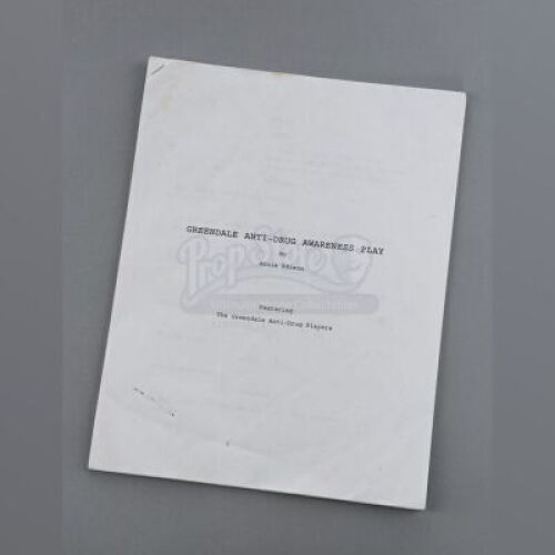 Lot # 34 - S2E13 - "Celebrity Pharmacology": Anti-Drug Awareness Script