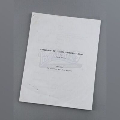 Lot # 34 - S2E13 - "Celebrity Pharmacology": Anti-Drug Awareness Script