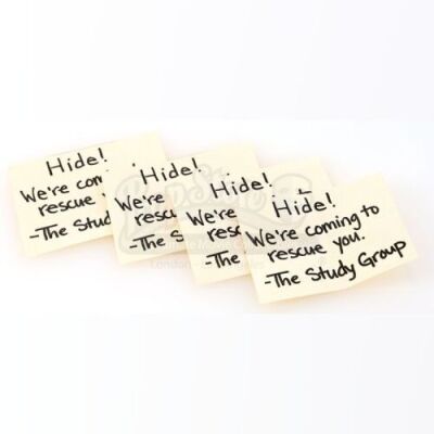 Lot # 58 - S3E21 - "The First Chang Dynasty": Four Dean Pelton's (as portrayed by Jim Rash) Rescue Notes