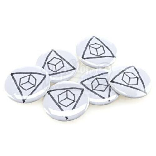 Lot # 67 - S4E07 - "Economics Of Marine Biology": Six Delta Cube Buttons