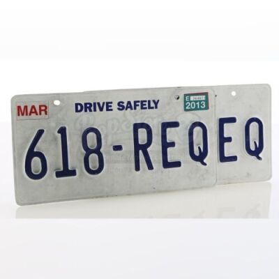 Lot # 71 - S4E01 - "History 101": Two Dean Pelton (as portrayed by Jim Rash) License Plates