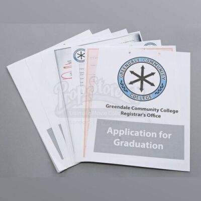 Lot # 101 - S4E11 - "Advanced Introduction To Finality": Jeff Winger's (as portrayed by Joel McHale) Application For Graduation Paperwork