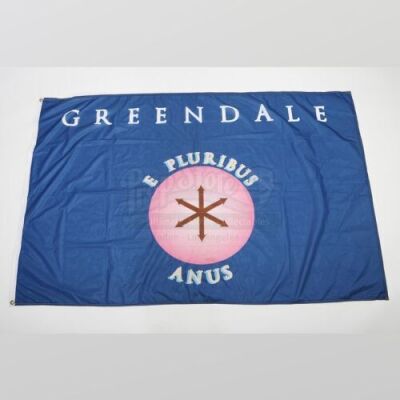 Lot # 120 - Various Episodes: Greendale's "E Pluribus Anus" School Flag