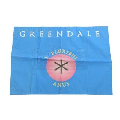 Lot # 123 - Various Episodes: Greendale " E Pluribus Anus" School Flag