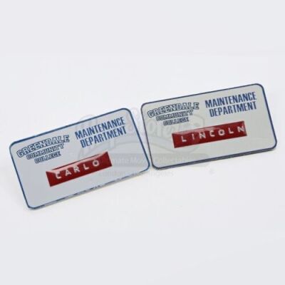 Lot # 127 - Various Episodes: Two Greendale Maintenance Department Badges
