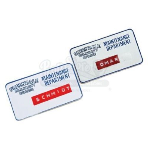 Lot # 129 - Various Episodes: Two Greendale Maintenance Department Badges