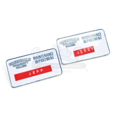 Lot # 132 - Various Episodes: Two Greendale Maintenance Department Badges