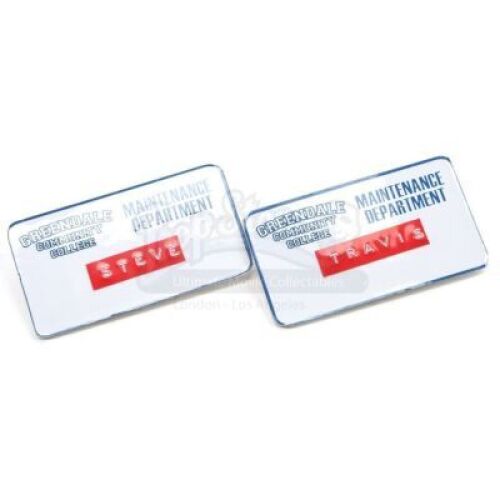 Lot # 139 - Various Episodes: Two Greendale Maintenance Department Badges