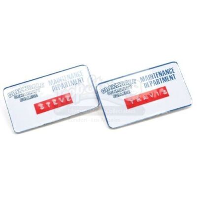 Lot # 139 - Various Episodes: Two Greendale Maintenance Department Badges