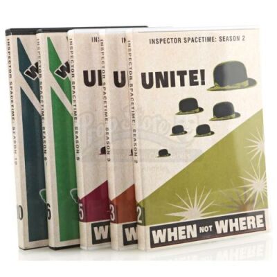 Lot # 145 - Various Episodes: Five Abed Nadir (as portrayed by Danny Pudi) Inspector Spacetime DVD Cases