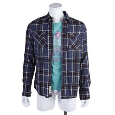 Lot # 152 - Various Episodes: Abed Nadir's (as portrayed by Danny Pudi) Blue Flannel and Shirt