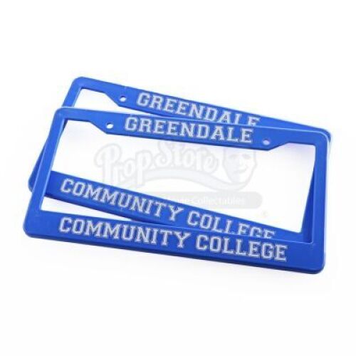 Lot # 157 - Various Episodes: Two Greendale Community College License Plate Frames