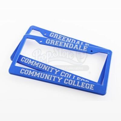 Lot # 166 - Various Episodes: Two Greendale Community College License Plate Frames