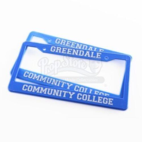 Lot # 173 - Various Episodes: Two Greendale Community College License Plate Frames