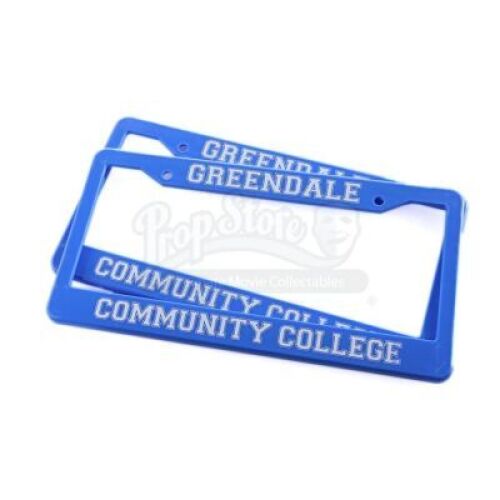 Lot # 189 - Various Episodes: Two Greendale Community College License Plate Frames