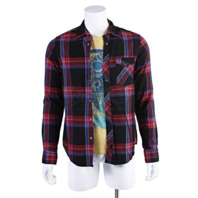 Lot # 214 - S6E01 - "Ladders": Abed Nadir's (as portrayed by Danny Pudi) Red and Blue Flannel and Shirt