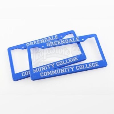 Lot # 231 - Various Episodes: Two Greendale Community College License Plate Frames