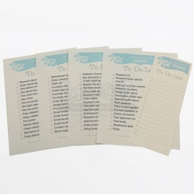 Lot # 246 - S6E03 - "Basic Crisis Room Decorum": Set of Five Annie (as portrayed by Alison Brie) "To-Do Lists"