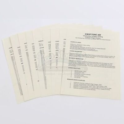 Lot # 248 - S6E09 - "Grifting 101": Seven "Grifting 101" Syllabi