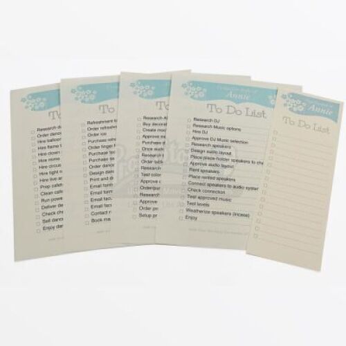 Lot # 262 - S6E03 - "Basic Crisis Room Decorum": Set of Five Annie (as portrayed by Alison Brie) "To-Do Lists"