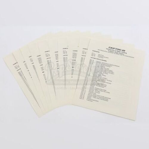Lot # 270 - S6E09 - "Grifting 101": Seven "Grifting 101" Syllabi