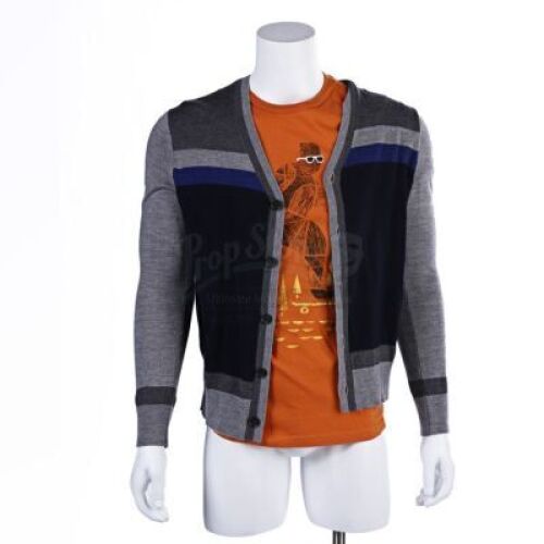 Lot # 274 - S6E09 - "Grifting 101": Abed Nadir's (as portrayed by Danny Pudi) Blue Striped Cardigan and Shirt