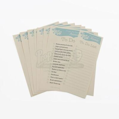 Lot # 275 - S6E03 - "Basic Crisis Room Decorum": Set of Thirteen Annie (as portrayed by Alison Brie) "To-Do Lists"