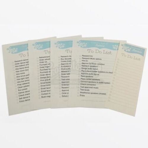Lot # 293 - S6E03 - "Basic Crisis Room Decorum": Set of Five Annie (as portrayed by Alison Brie) "To-Do Lists"