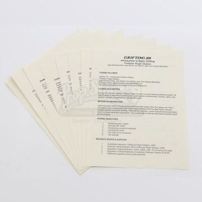 Lot # 306 - S6E09 - "Grifting 101": Eight "Grifting 101" Syllabi
